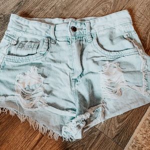 SHEIN Light Washed Jean Shorts